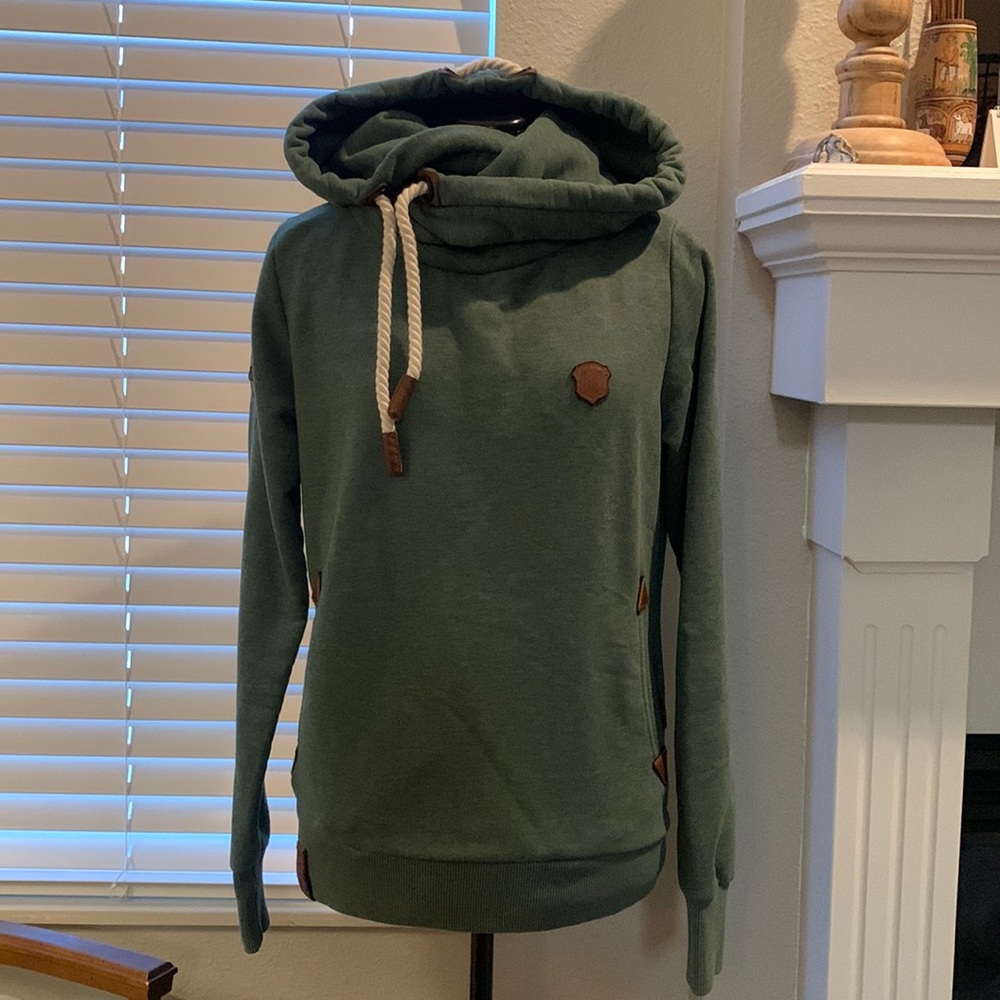 Naketano Hoodie Green Owl w/Rhinestone Eyes